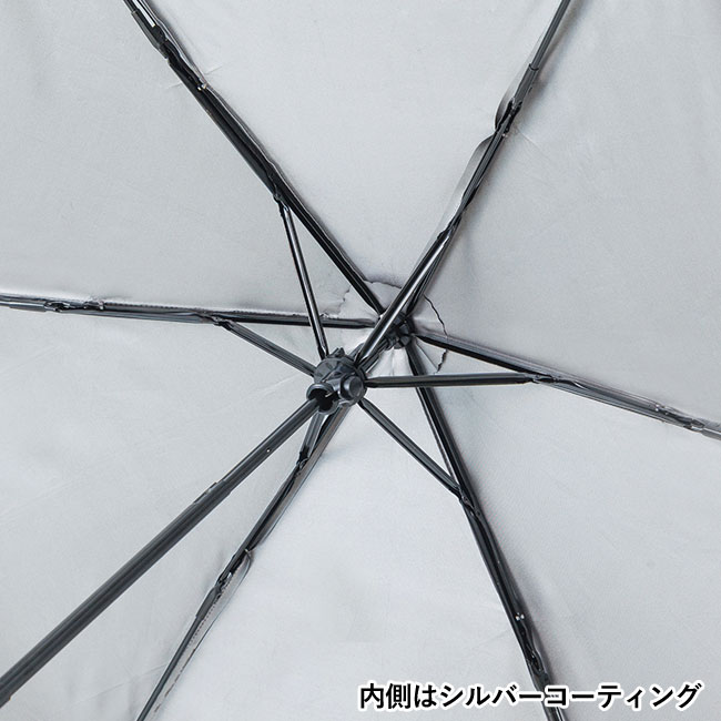 イーリオ　フローリエ晴雨兼用折りたたみ傘（ut2023750）内側はシルバーコーティング