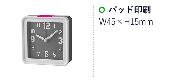 シンプルクロック１個（ut2248400）名入れ画像 パッド印刷W45×H15mm