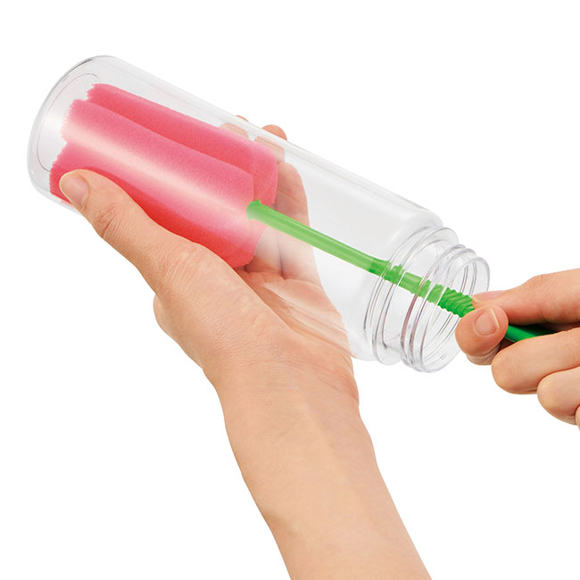 フラワーボトルブラシ　1本（ut2320960）ボトル洗浄に便利