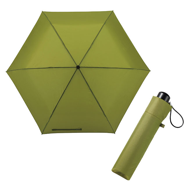シンプルカラー　折りたたみ傘（ut2321240）カーキ
