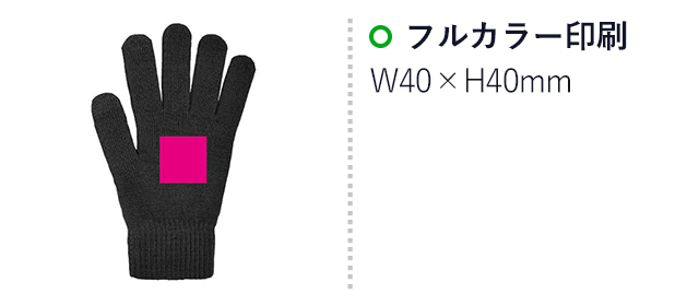 タッチグローブ（ut2370691）名入れ画像 フルカラー印刷 W40×H40mm