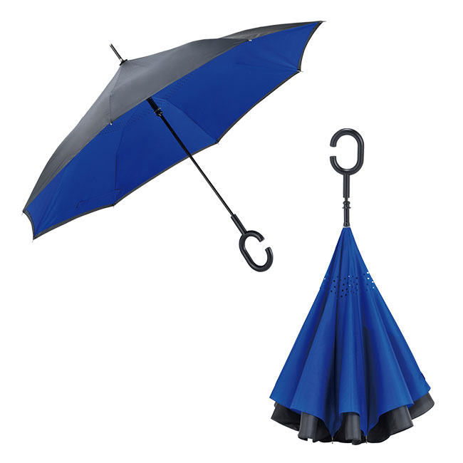 使って便利なさかさま傘１本（ut2437771）ブルー