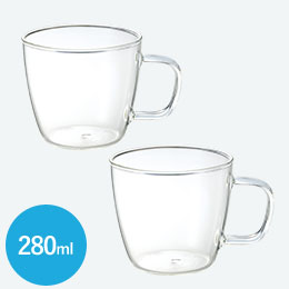 耐熱ガラスマグカップ２個組