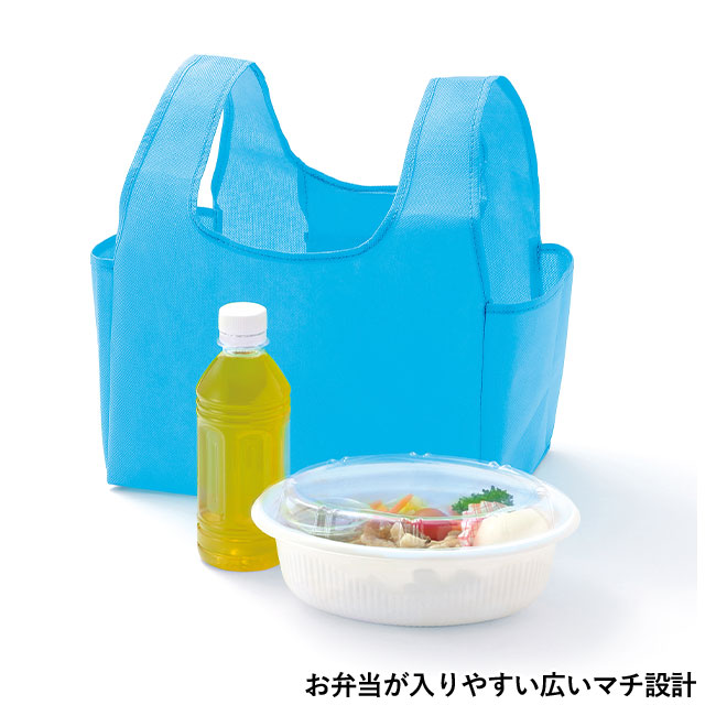 プラスチックスマート　折りたたみエコバッグ　1個(ut2439101)お弁当が入りやすい広いマチ設計