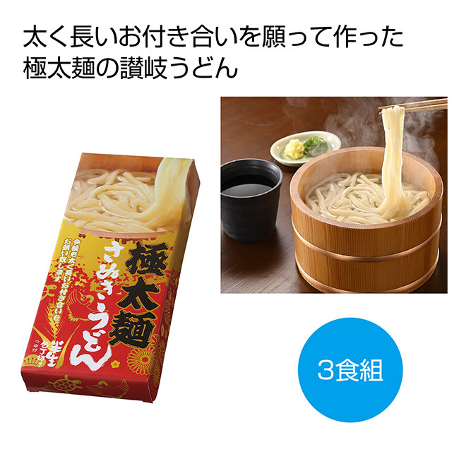 太く長いおつきあいを　極太麺さぬきうどん３食組（ut2560360）