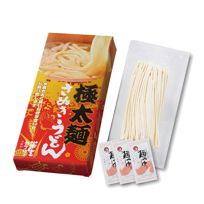 太く長いおつきあいを　極太麺さぬきうどん３食組（ut2560360）セット内容