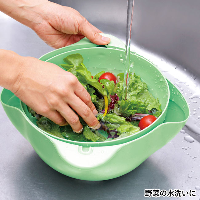 お手軽水切りざるボウル（SNS-0700046）野菜の水洗いに