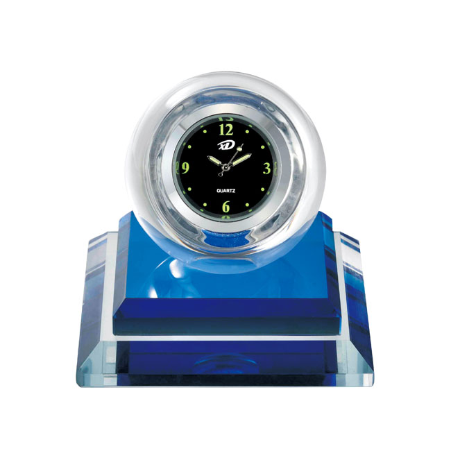 ともに時を刻む ガラスの置き時計（SNS-0700051）本体正面
