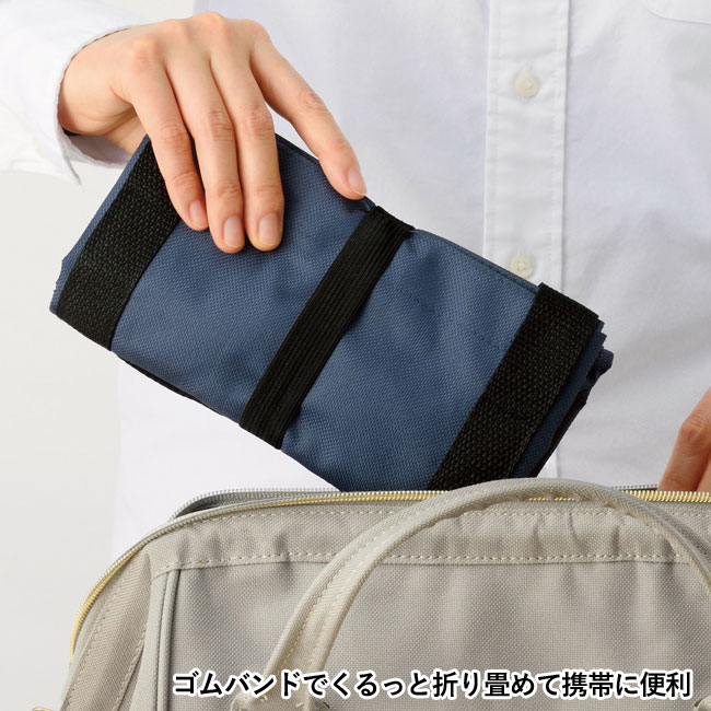 携帯便利　たっぷりトートバッグ（SNS-0700056）ゴムバンドでくるっと折り畳めて携帯に便利