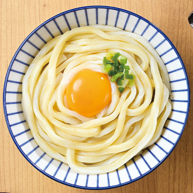 ママハピお手軽時短　たまご1つで本格釜玉讃岐うどん3食組（SNS-0700111）調理イメージ