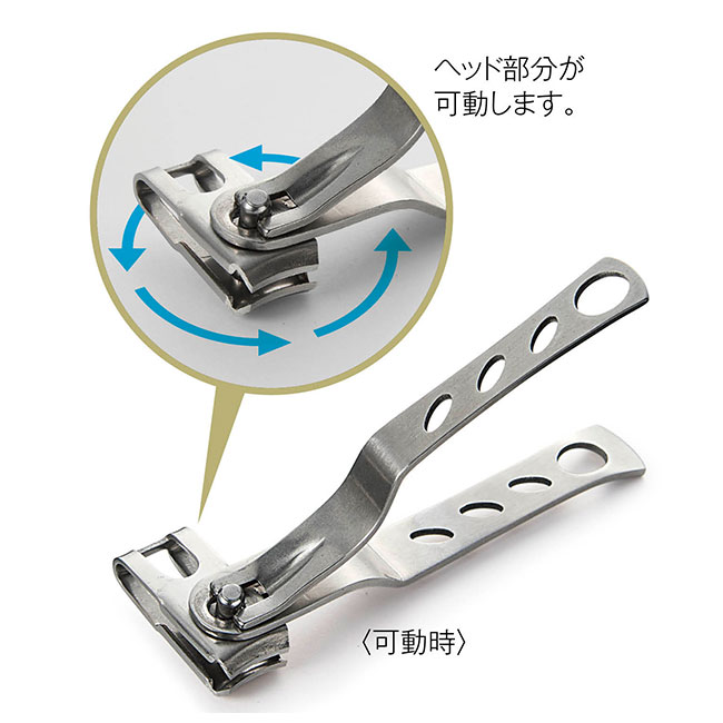 首振りヘッド爪切り（SNS-0700375）可動時