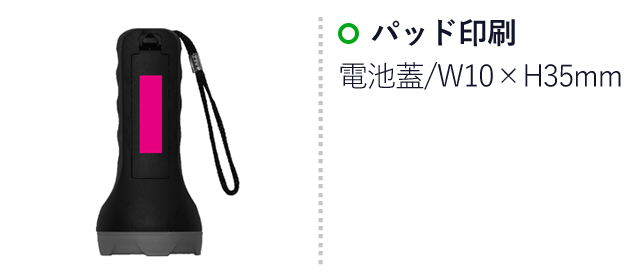 ザ・２ＷＡＹライト＃ｓｕｓｔａｉｎａｂｌｅ（SNS-0700654）名入れ画像　パッド印刷　電池蓋／W10×H35mm