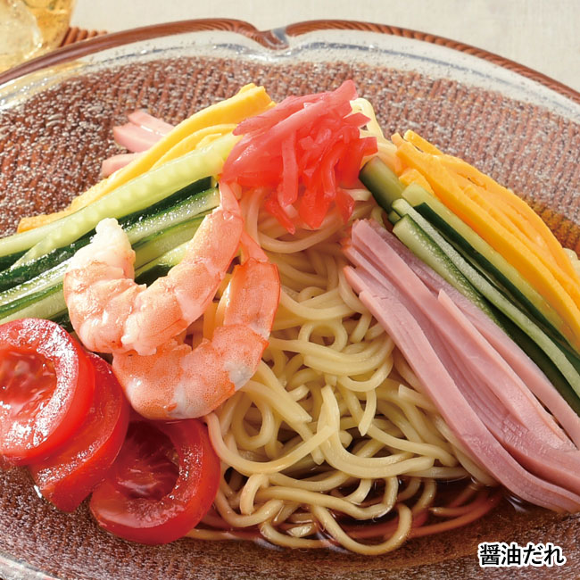 至福の逸品　極旨生麺　冷し中華食べ比べ4食組（SNS-0700738）醤油だれ