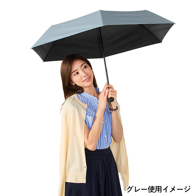 99% 遮蔽遮光全天候 折りたたみ傘（SNS-0700899）グレー使用イメージ