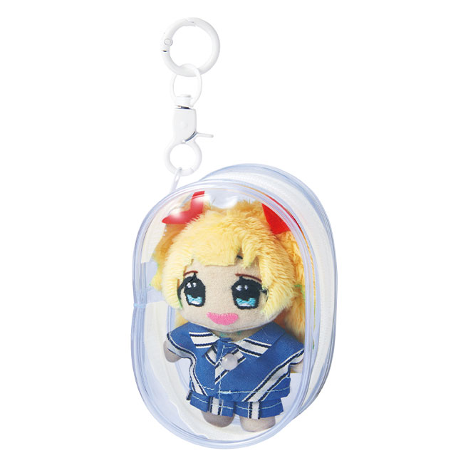 キーホルダー付きクリアポーチ（SNS-0700921）ぬいぐるみ収納イメージ