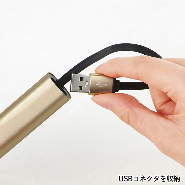 3in1充電ケーブル（SNS-0700930）USBコネクタを収納