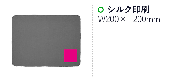 ウォームラージブランケット　１枚（SNS-0700984）名入れ画像　シルク印刷　200×200mm