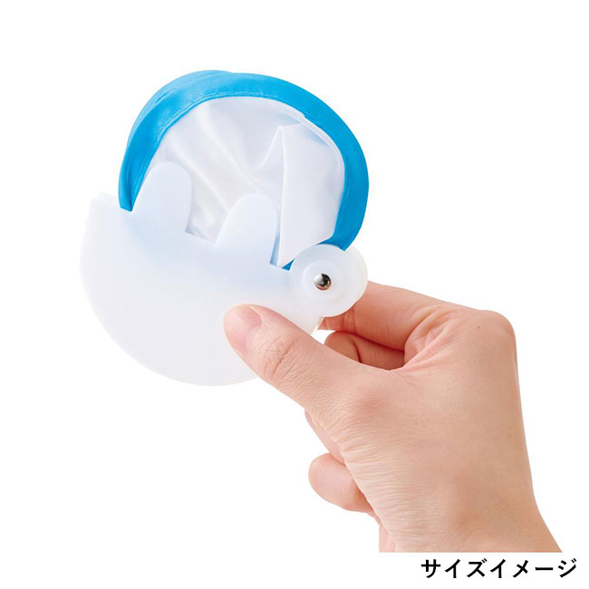 小さくたためる！ポケットうちわ１枚　＃ＣＯ２排出権付（SNS-0701003）サイズイメージ