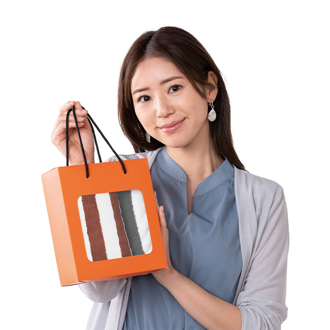 ふんわり ストライプフェイス＆ハンドタオル（SNS-0701046）サイズイメージ