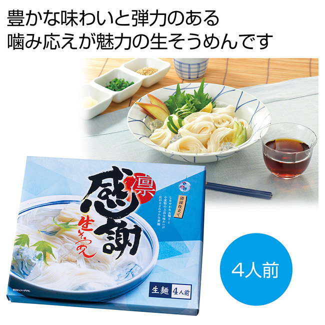 感謝　つゆ付生そうめん４人前（SNS-0701067）