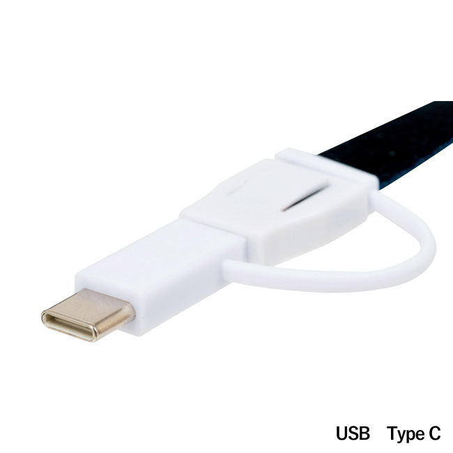 ネックストラップ型USBケーブル（SNS-0400037）USB　TypeC