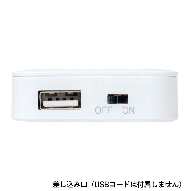 電池式モバイルチャージャー（SNS-0400079）差し込み口（USBコードは付属しません）