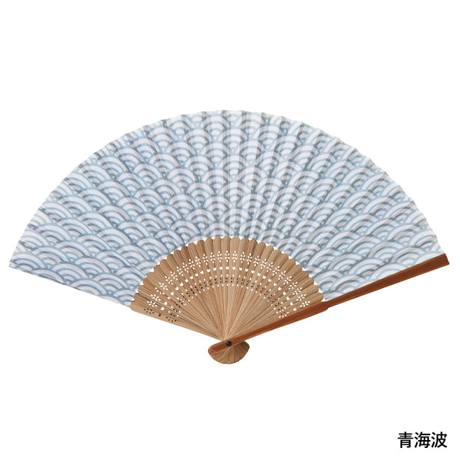 すす竹和扇子【予約商品2025年7月入荷予定】（SNS-0400096）青海波
