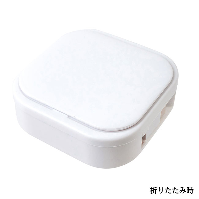 リール式マルチ充電ケーブル（SNS-0400107）折りたたみ時