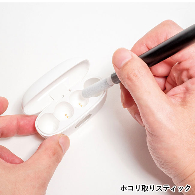 イヤホンクリーナー付タッチペン（SNS-0400130）埃取りスティック