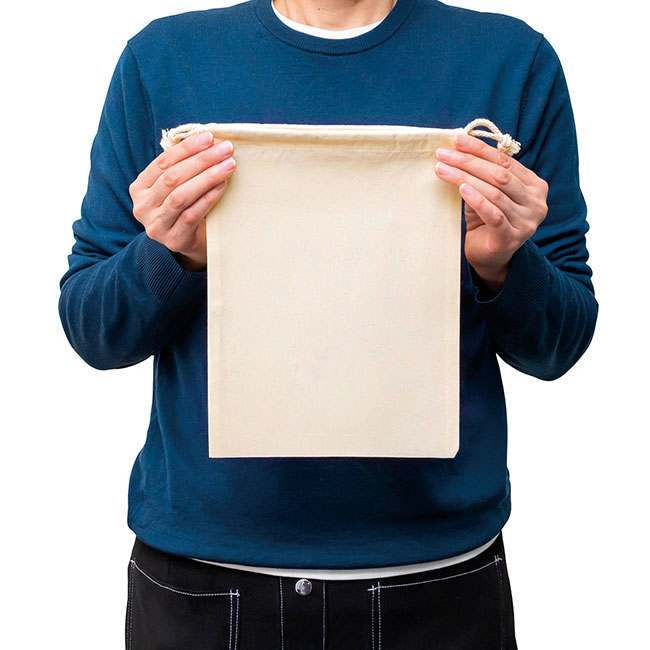 リサイクルコットン巾着M(SNS-0400140)サイズイメージ