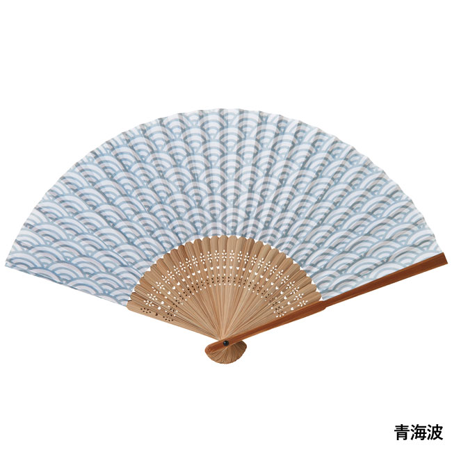 すす竹和扇子 青海波 品番：V010198-seiイメージ