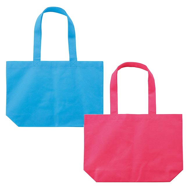 不織布ショルダートートバッグ(V010288)ライトブルー・ピンク
