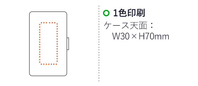 スマートエチケットセット（V010299）1色印刷　ケース天面：W30×H70mm