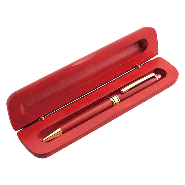ケース入り木製ボールペン（V010348）木箱（開け）