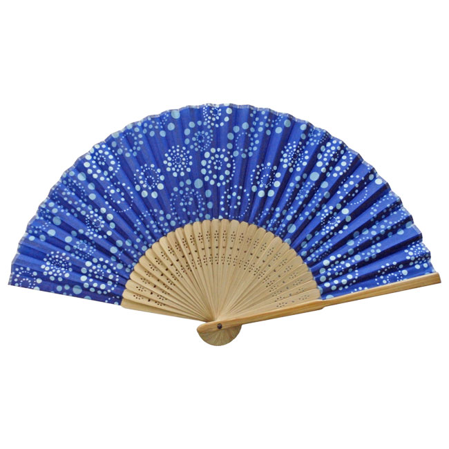 すす竹扇子　風流花火　2色アソート【名入れ専用商品】（SNS-2200018）青