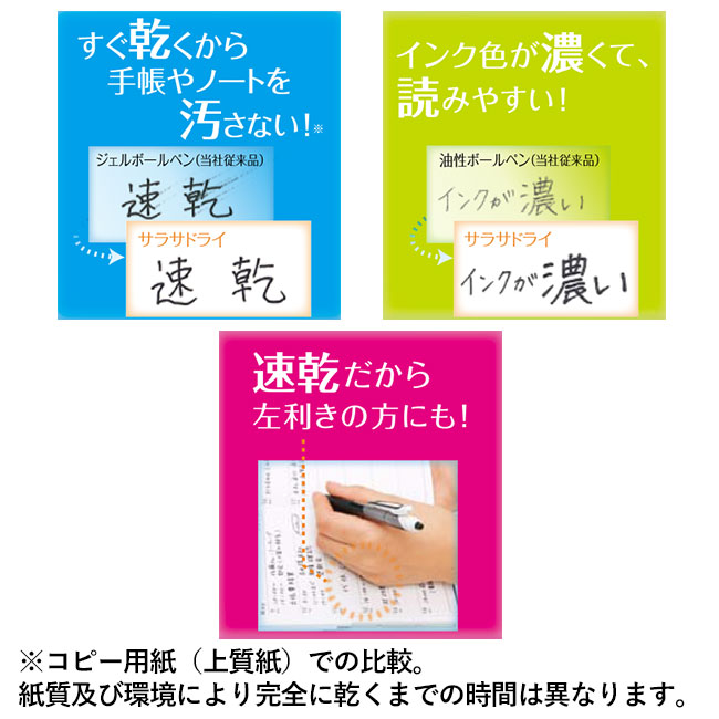 サラサドライ ホワイト軸0.5mm ボールペン/ゼブラ（zebraJJ31W）速乾だから左利きの方にも最適