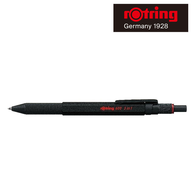 rOtring 600 3in1 マルチペン ブラック/ロットリング(rotring2164108)