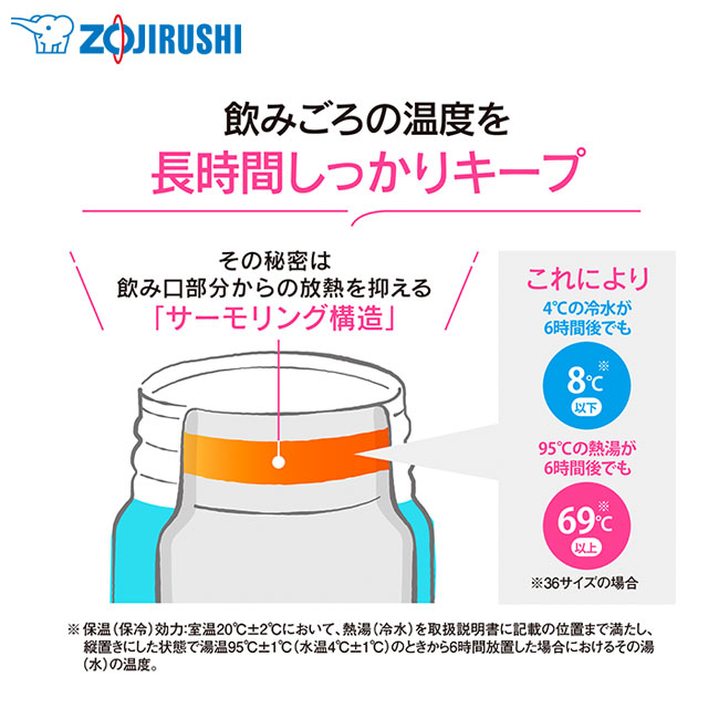 象印 ステンレスマグ（SU-BA型)　480ml（SU-BA48）飲み頃の時間を長時間しっかりキープ