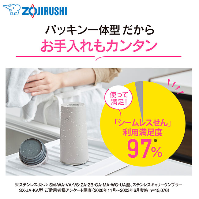 象印 ステンレスキャリータンブラー（SX-JS型)　300ml（SX-JS30）パッキン一体型だからお手入れもカンタン