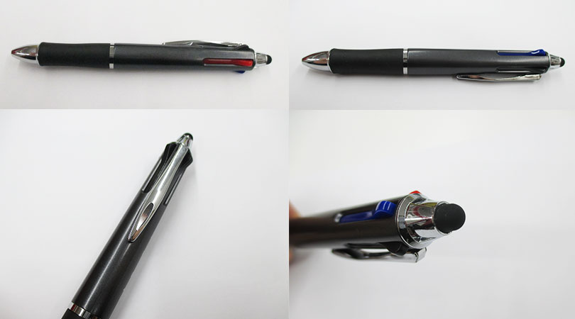 タッチペン付3色プラスワンボールペン（V010342）色々な角度イメージ