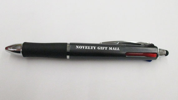 タッチペン付3色プラスワンボールペン（V010342）名入れイメージ