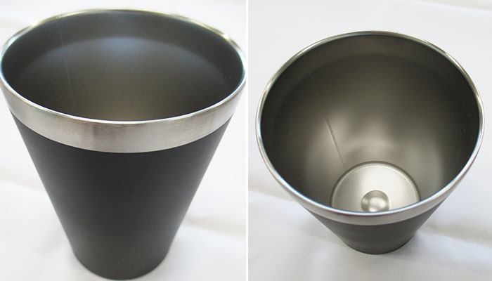 真空二重構造ステンレスタンブラー（SNS-0600470）構造と飲み口