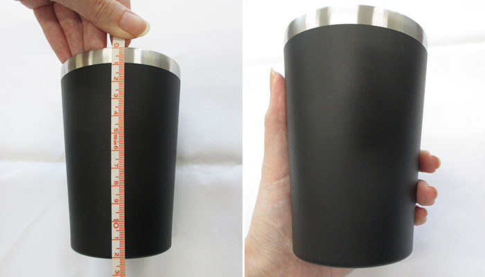 真空二重構造ステンレスタンブラー（SNS-0600470）サイズについて