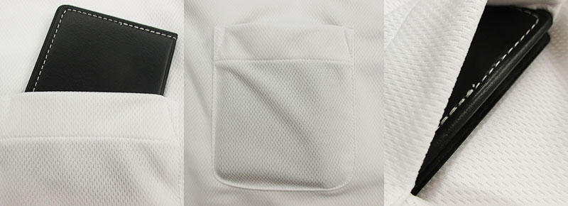 レザー調フセンブック（V010118）胸ポケット収納イメージ