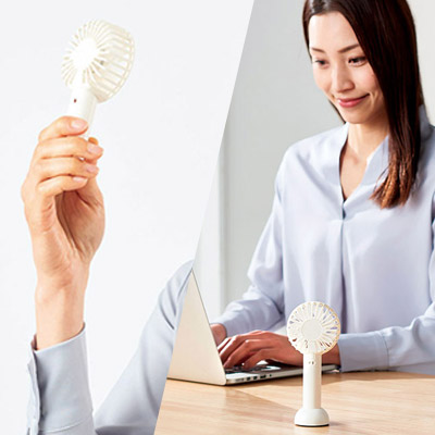 充電式ハンディファン（SNS-0400044）ハンディ・卓上使用