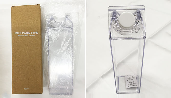 牛乳パック型マルチクリアボトル（SNS-0600500）本体画像