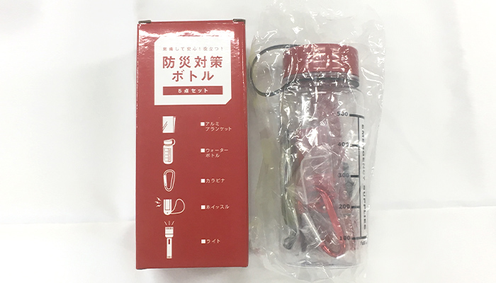 防災対策ボトル5点セット（m33060）商品パッケージの中身
