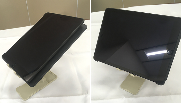 スマホ＆タブレットスタンド（SNS-0900046）縦にも横にも設置OK