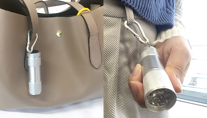 LED9灯カラビナ付ライト（tTS-0629）厚み