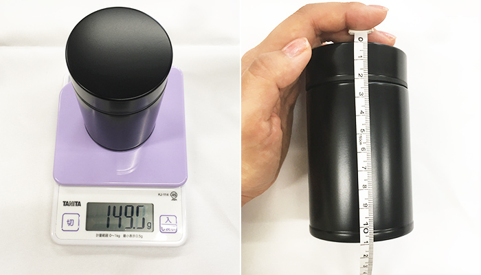 スタンダード真空フードポット（SNS-0600681）ボールペンとのサイズ比較